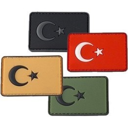 Plastik Pathc Küçük TÜRK Bayrağı Silikon 3D